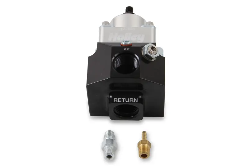 Holley 12-885 Vr Series Carburetor Fuel Pressure Regulator – 4-Port, 8An Fittings, Dual Adjustable (4–9 Psi) 1