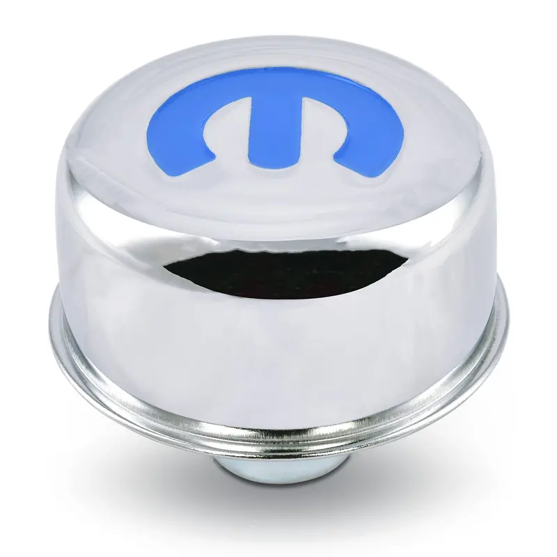 Proform 440-616 Chrome Recessed Air Breather Cap With Blue Mopar Emblem 1