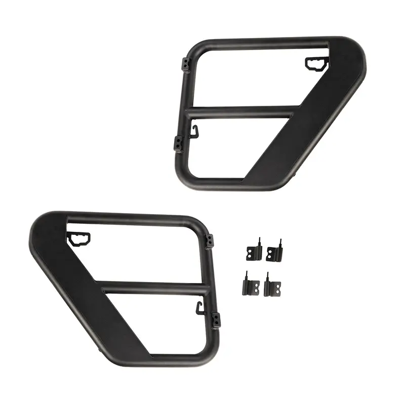 Rugged Ridge Fortis Rear Tube Doors – Black Pair For Off-Road Vehicle Customization 1
