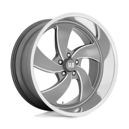 Us Mags U133240061+05L 24×10 Inch Alloy Wheel – 5×4.75 Bolt Pattern, Anthracite Mill Finish 1